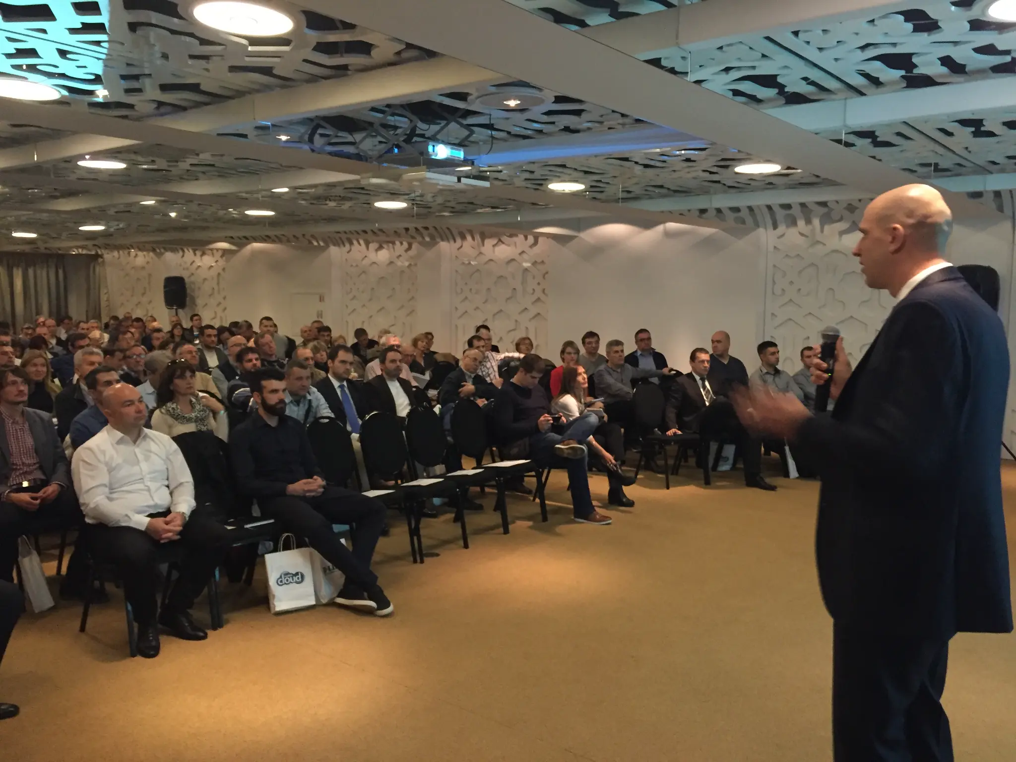 Speaking to audience